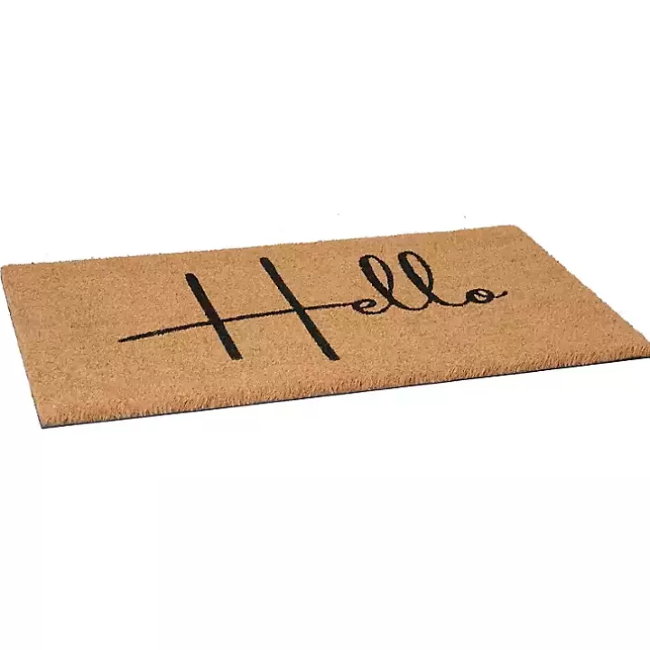 Fashion Simple Hello Script Doormat, 48x24 Doormats