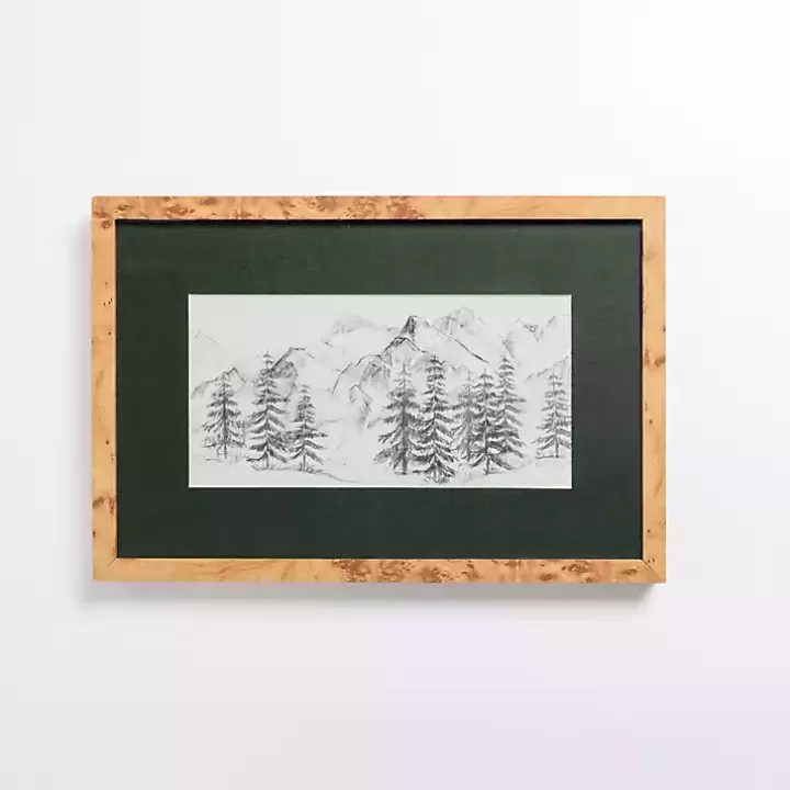 Best Sketched Snowscape Framed Art Print Framed Art