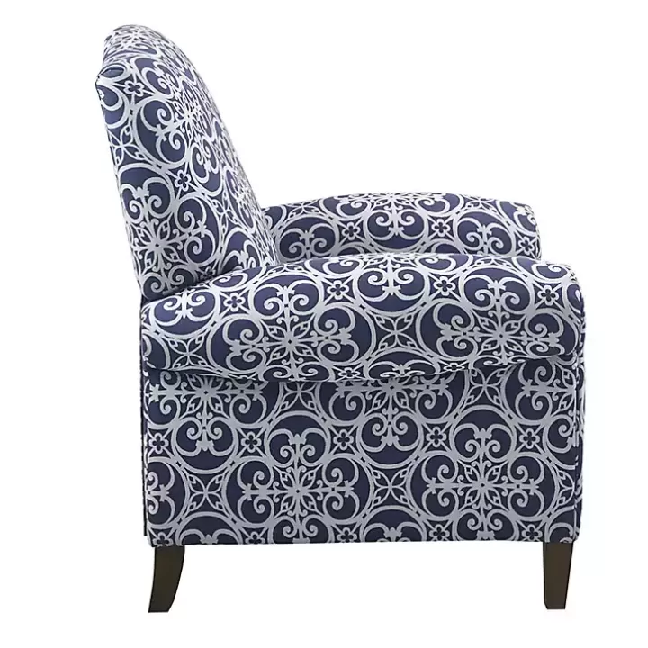 Fashion Sky Fretwork Upholstered High Back Recliner Accent Chairs