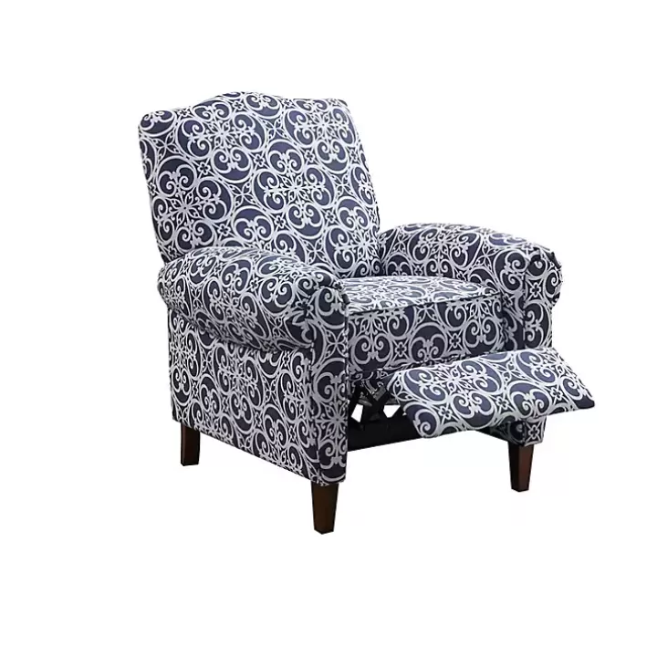 Fashion Sky Fretwork Upholstered High Back Recliner Accent Chairs