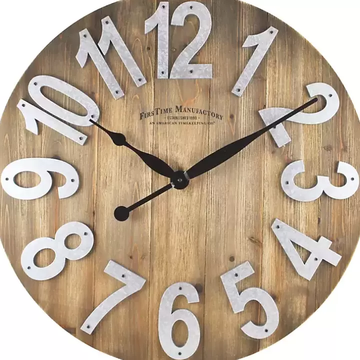 Discount Slat Wood Wall Clock Clocks