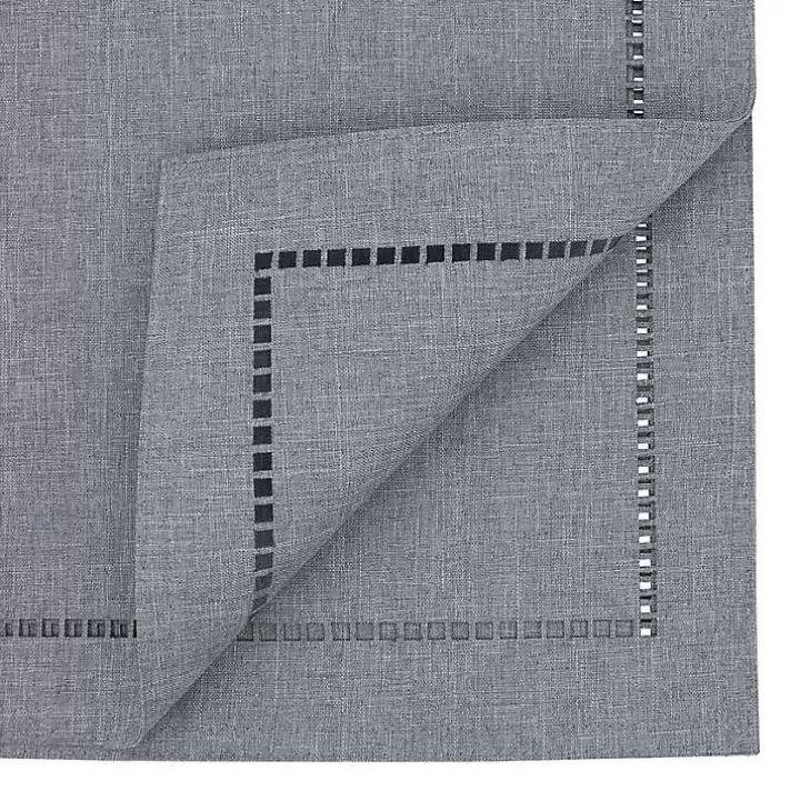 Fashion Slate Hemstitch Border Table Runner Table Linens