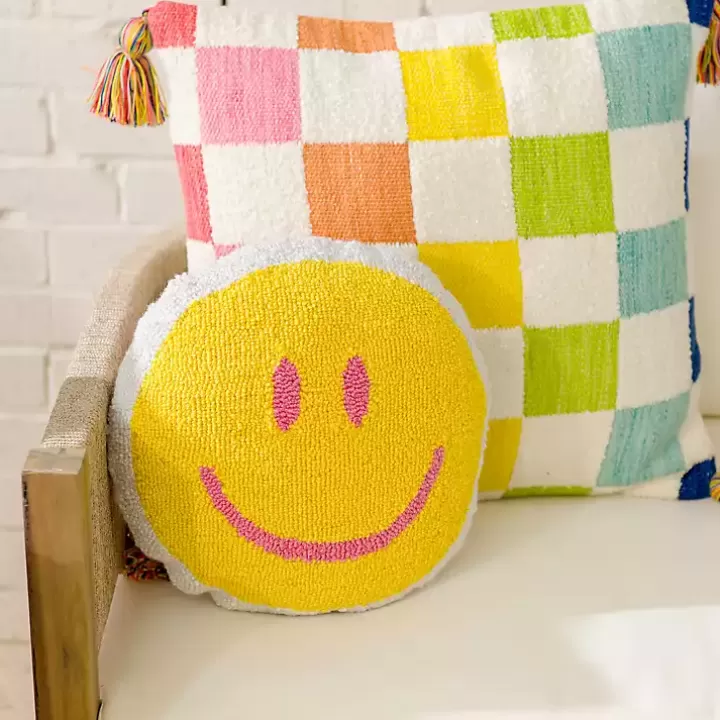 Online Smiley Face Outdoor Pillow Outdoor Cushions & Pillows