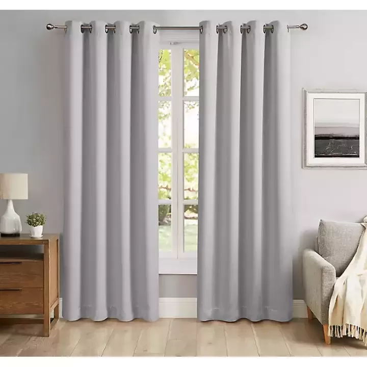 Cheap Smoky Blackout Curtain Panel Set, 108 in. Curtains & Drapes