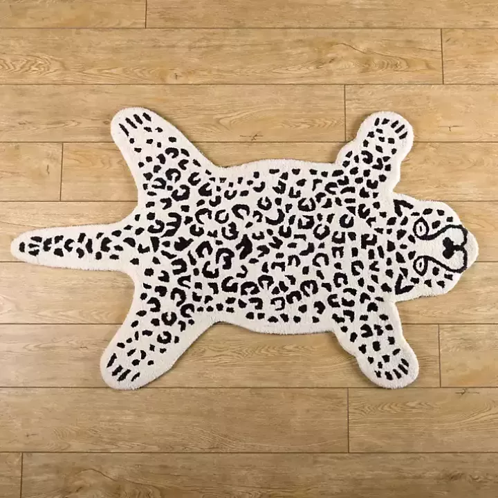 Cheap Snow Leopard Shaped Scatter Rug Accent Rugs