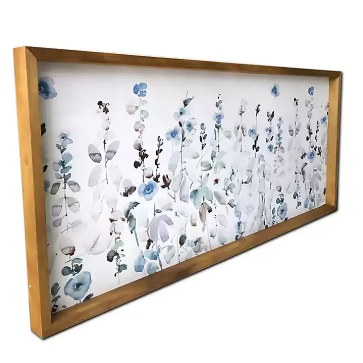 Online Soft Blue Garden Framed Canvas Art Print Framed Art