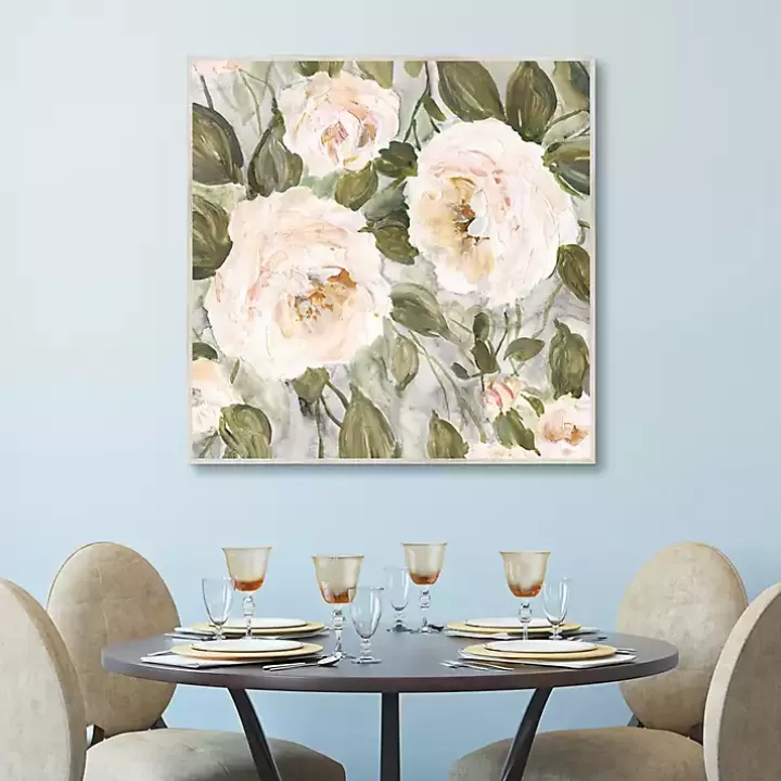 Clearance Soft California Roses Framed Canvas Art Framed Art