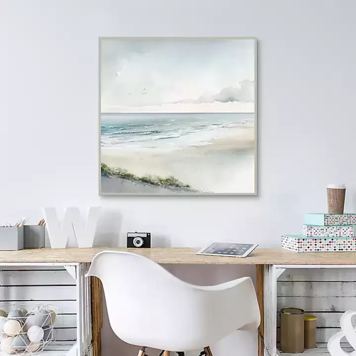 Sale Soft Coastal I Framed Canvas Art Print Canvas Art