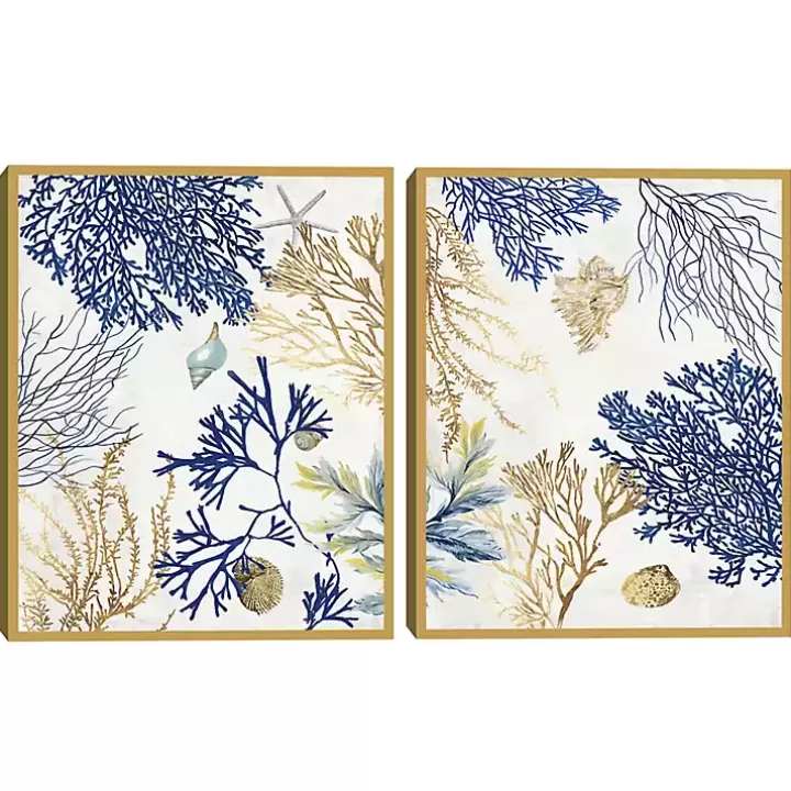 Store Soft Corals Framed Canvas Art Prints, Set of 2 Canvas Art