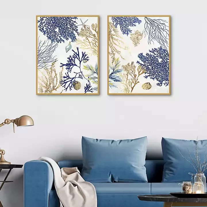 Store Soft Corals Framed Canvas Art Prints, Set of 2 Canvas Art