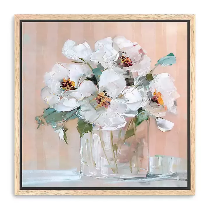 Fashion Soft Elegant Floral Framed Canvas Art Print Canvas Art