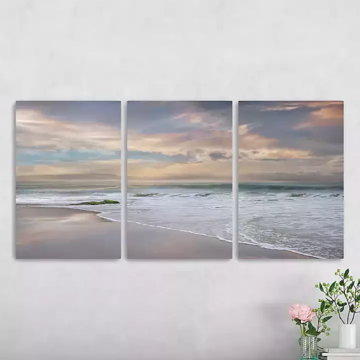 Store Soft Twilight Canvas Art Prints, 16x24, Set of 3 Canvas Art