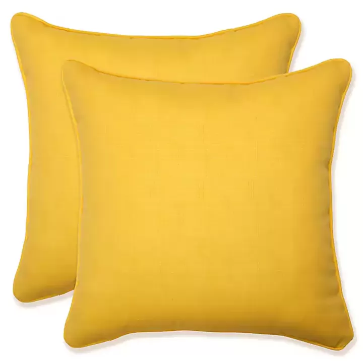 Outlet Solid Outdoor Pillows, Set of 2 Outdoor Cushions & Pillows