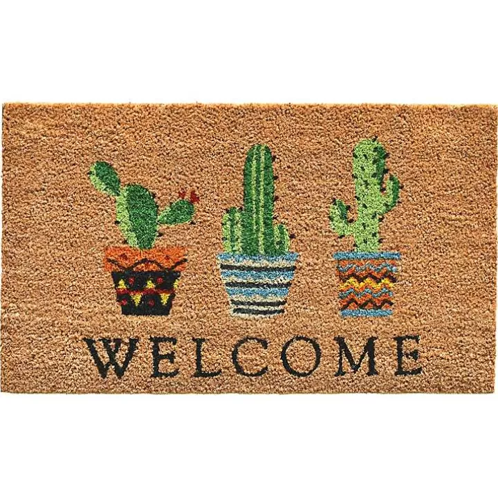 Online Southwestern Cactus Coir Doormat Doormats