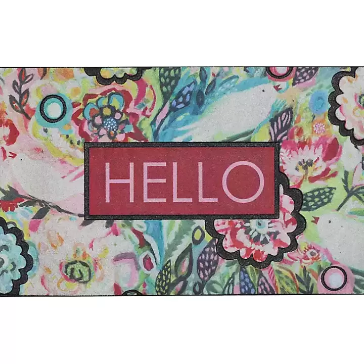 Cheap Spring Sunset Floral Doormat Doormats