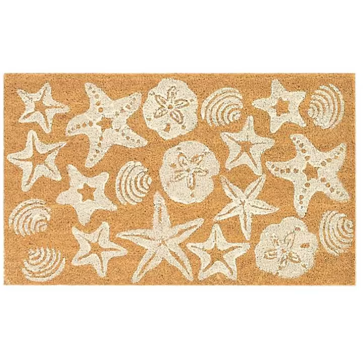 Shop Starfish and Sand Dollars Coir Doormat Doormats