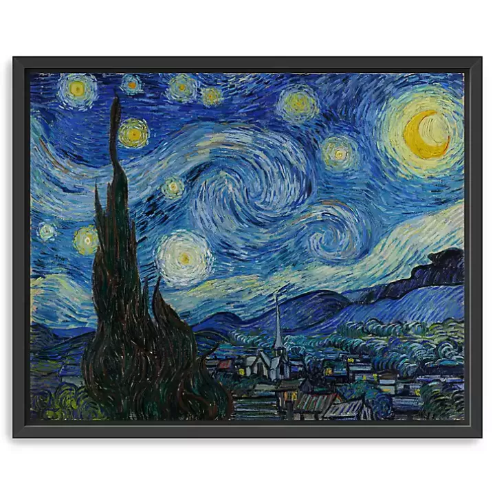 Online Starry Night Framed Canvas Art Print, 18x22 Canvas Art