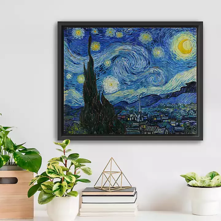 Online Starry Night Framed Canvas Art Print, 18x22 Canvas Art