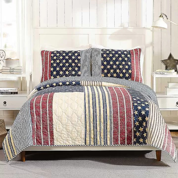 Online Stars and Striped Patch 3-pc. King Quilt Set Quilts