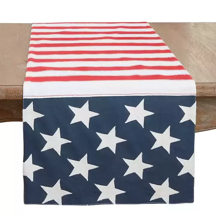 Discount Stars and Stripes Patriotic Table Runner Table Linens