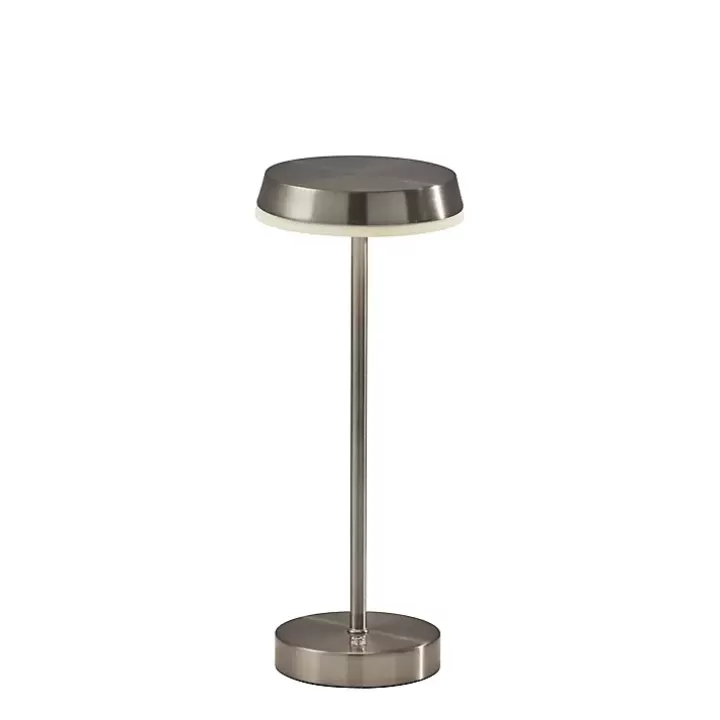 Flash Sale Steel Metal Disc Frosted Light Cordless Table Lamp Outdoor Lighting