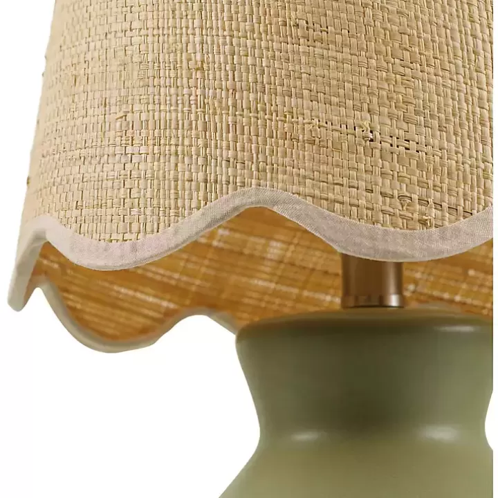 Clearance Stella Mini Table Lamp with Woven Shade Table Lamps