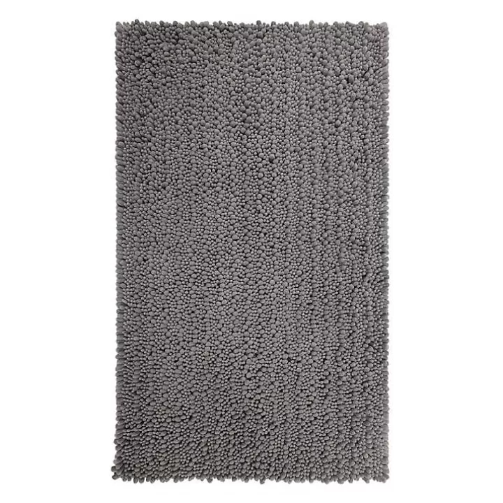 Fashion Stone Lofty Pile Chenille Bath Mat, 34 in. Bathroom Rugs