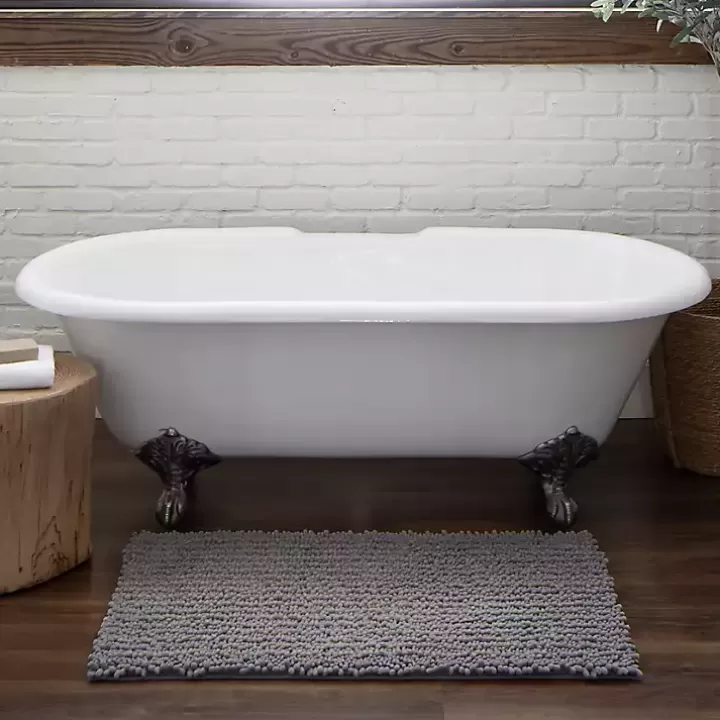 Fashion Stone Lofty Pile Chenille Bath Mat, 34 in. Bathroom Rugs