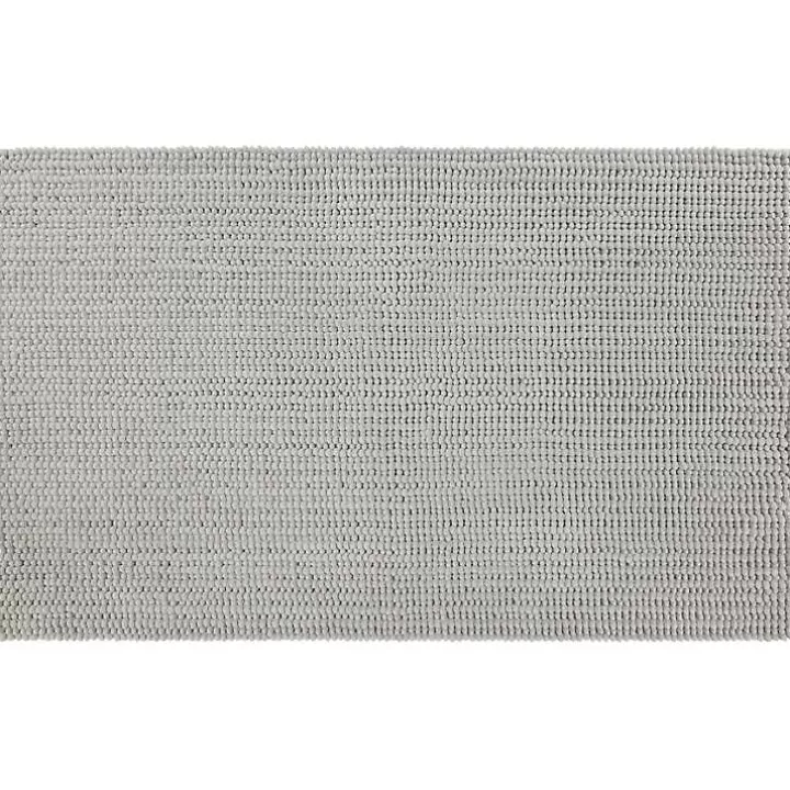 Discount Stone Memory Foam Chenille Bath Mat, 45 in. Bathroom Rugs