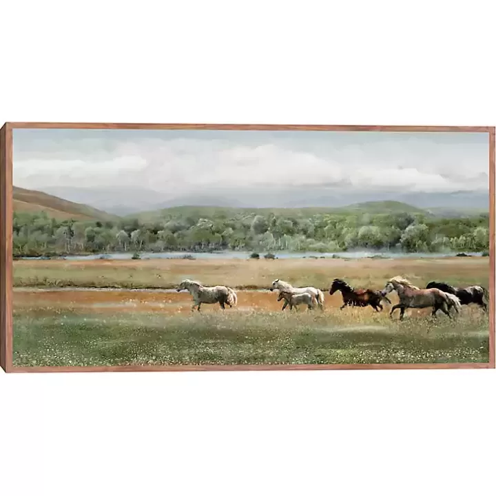 Best Sale Summer Herd Framed Canvas Art Print Canvas Art