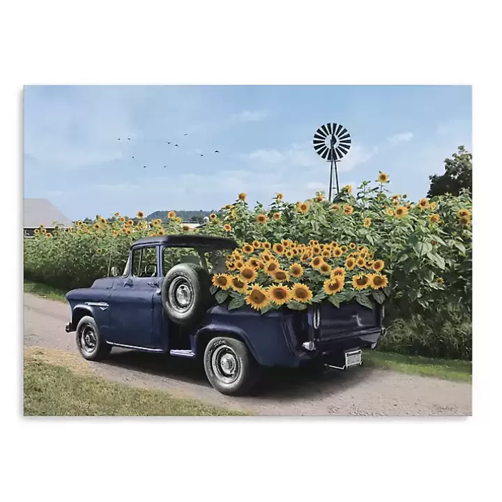 Store Sunflower Days Canvas Art Print, 24x18 in. Canvas Art