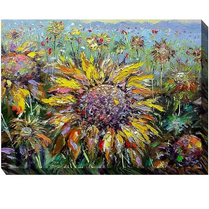 Flash Sale Sunflower Fields Outdoor Canvas Art Print Outdoor Wall Decor