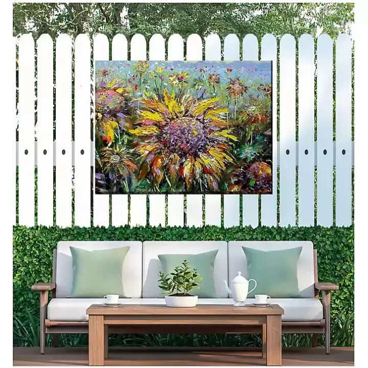 Flash Sale Sunflower Fields Outdoor Canvas Art Print Outdoor Wall Decor