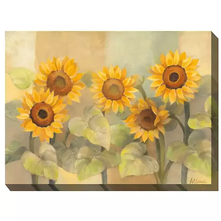 New Sunflower Sunshades Outdoor Canvas Art Print Outdoor Wall Decor