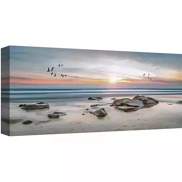 Best Sale Sunset Flight Giclee Canvas Art Print Canvas Art