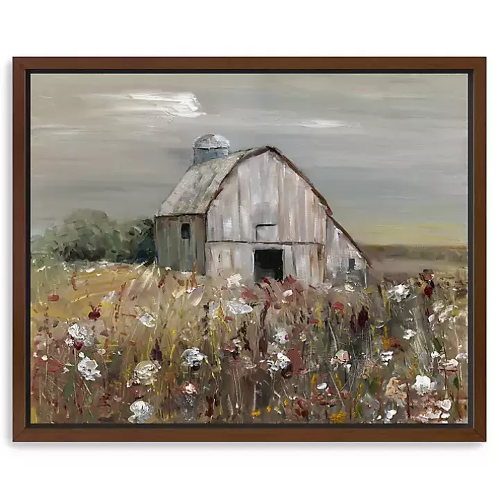 Best Sale Swatland Wildflower Barn Framed Canvas Art Print Canvas Art