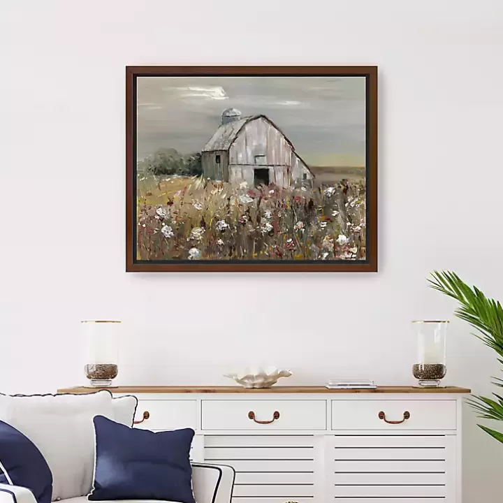 Best Sale Swatland Wildflower Barn Framed Canvas Art Print Canvas Art