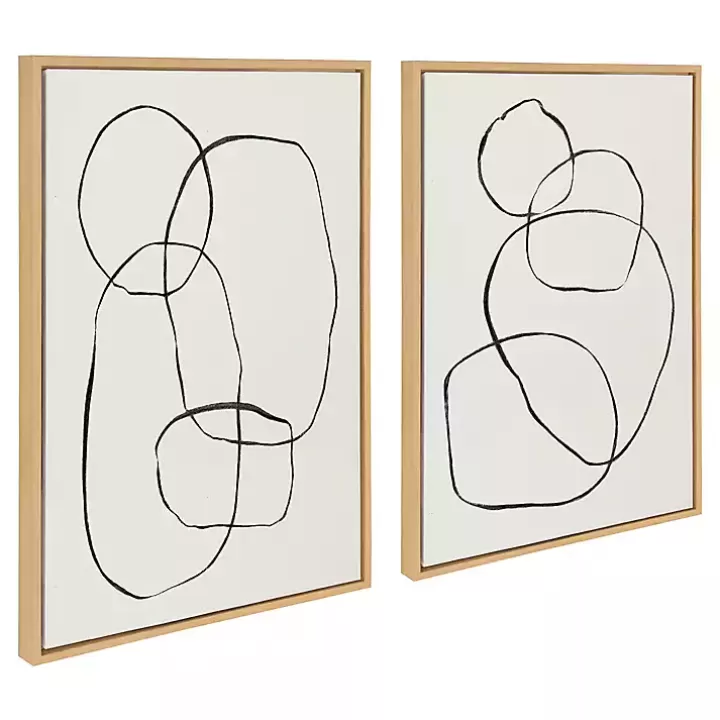 Hot Sylvie Going in Circles Canvas Prints, Set of 2 Canvas Art