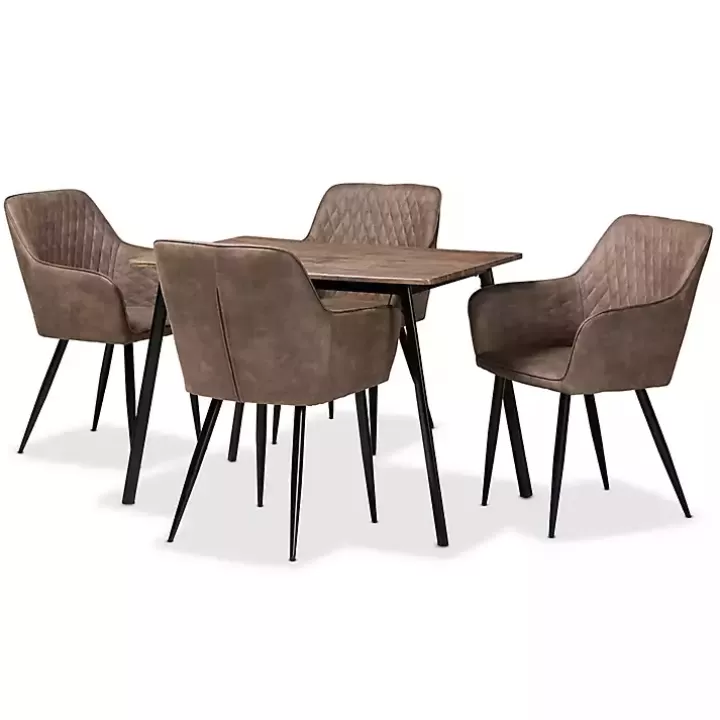 Sale Table and Leather Bucket Chairs 5-pc. Dining Set Dining Tables