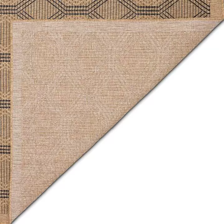 Online Tan & Black Diamonds Indoor/Outdoor Area Rug, 5x7 Outdoor Rugs