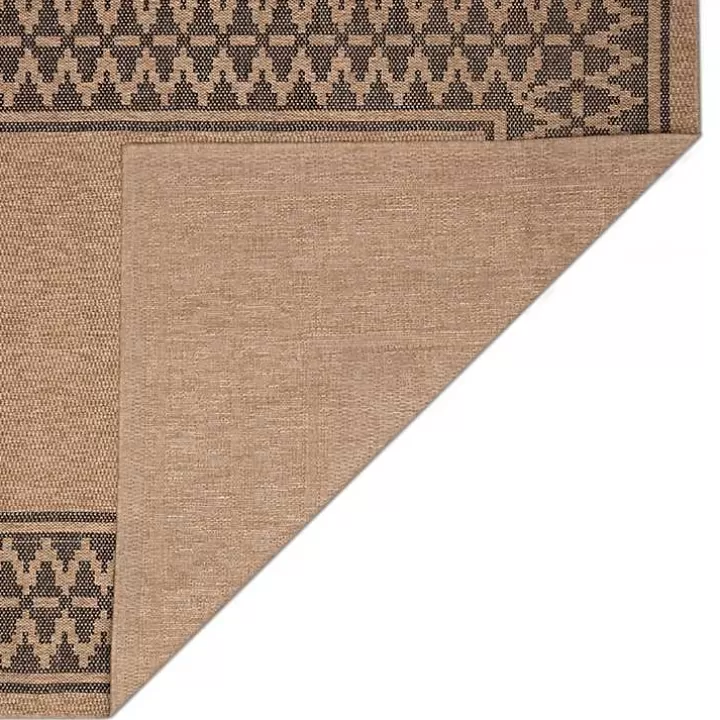 Best Sale Tan & Black Zig Zag Indoor/Outdoor Area Rug, 5x7 Outdoor Rugs