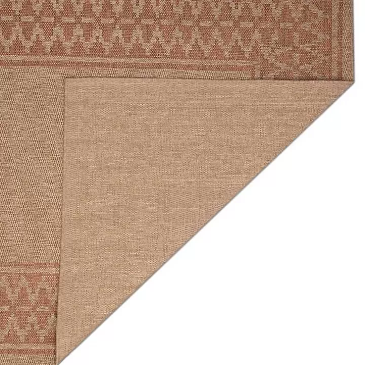 Cheap Tan & Orange Zig Zag Indoor/Outdoor Area Rug, 5x7 Outdoor Rugs