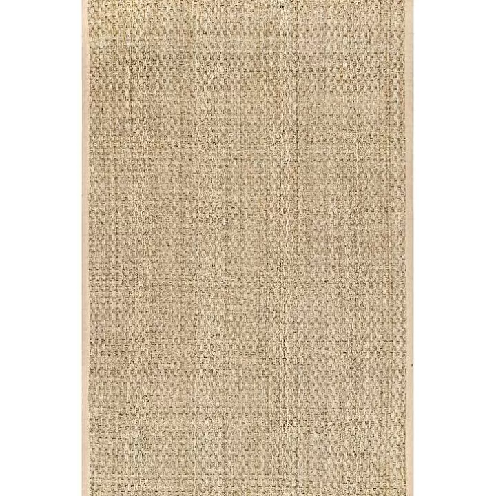 Fashion Checker Weave Seagrass Area Rug, 5x8 Area Rugs
