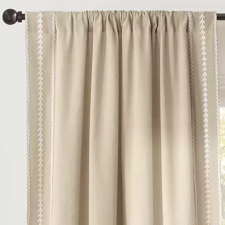 Flash Sale Embroidered Ric Rac Curtain Panel, 84 in. Curtains & Drapes