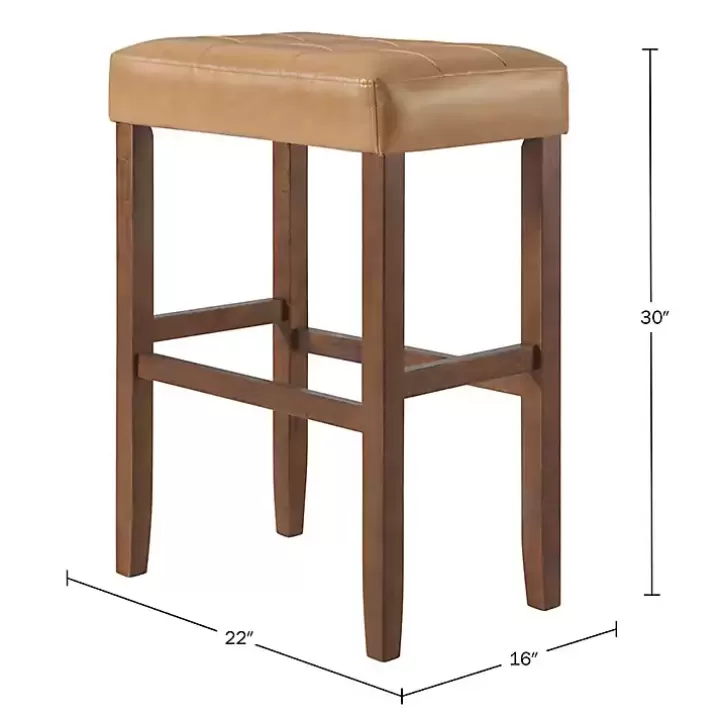 Best Sale Faux Leather Madison Walnut Bar Stool Bar Stools & Counter Height Stools