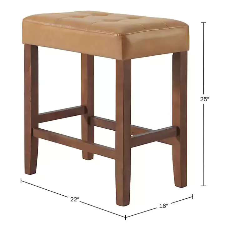 Flash Sale Faux Leather Madison Walnut Counter Stool Bar Stools & Counter Height Stools