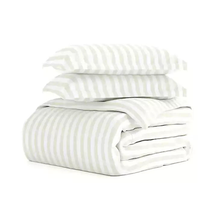 Fashion Tan Rugged Stripe 2-pc. Twin Duvet Cover Set Duvets