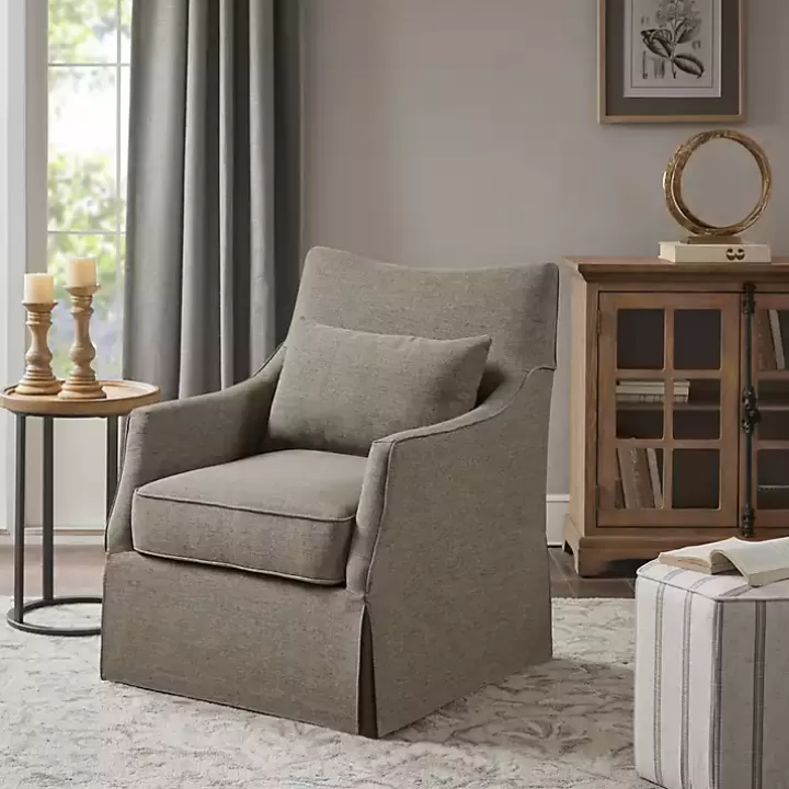 Outlet Skirted Swivel Martha Stewart Accent Chair Accent Chairs