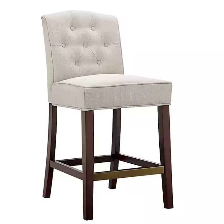 Clearance Tufted Upholstered Wood Counter Stool Bar Stools & Counter Height Stools