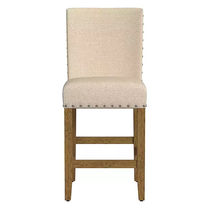 Fashion Upholstered Nailhead Trim Counter Stool Bar Stools & Counter Height Stools